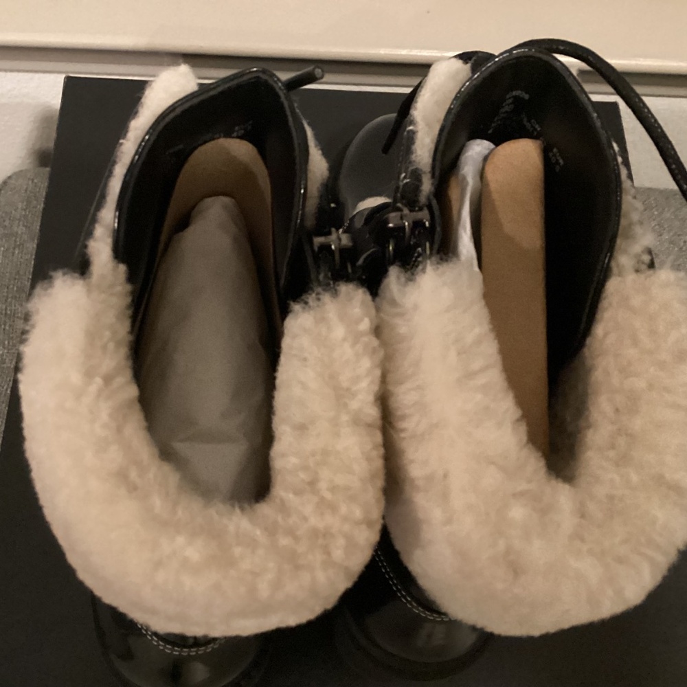 COACH Women's Leighton Signature Shearling Booties, size 10 - Picture 8 of 14